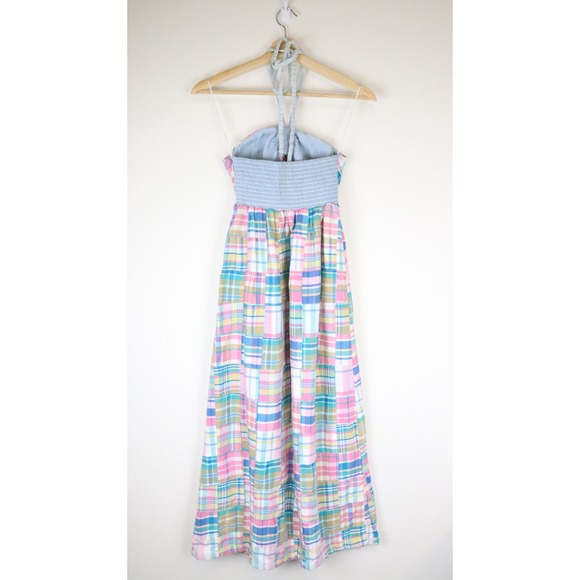 Petersyn Athena Midi Dress Madras Patchwork‎ Medium - Picture 3 of 11